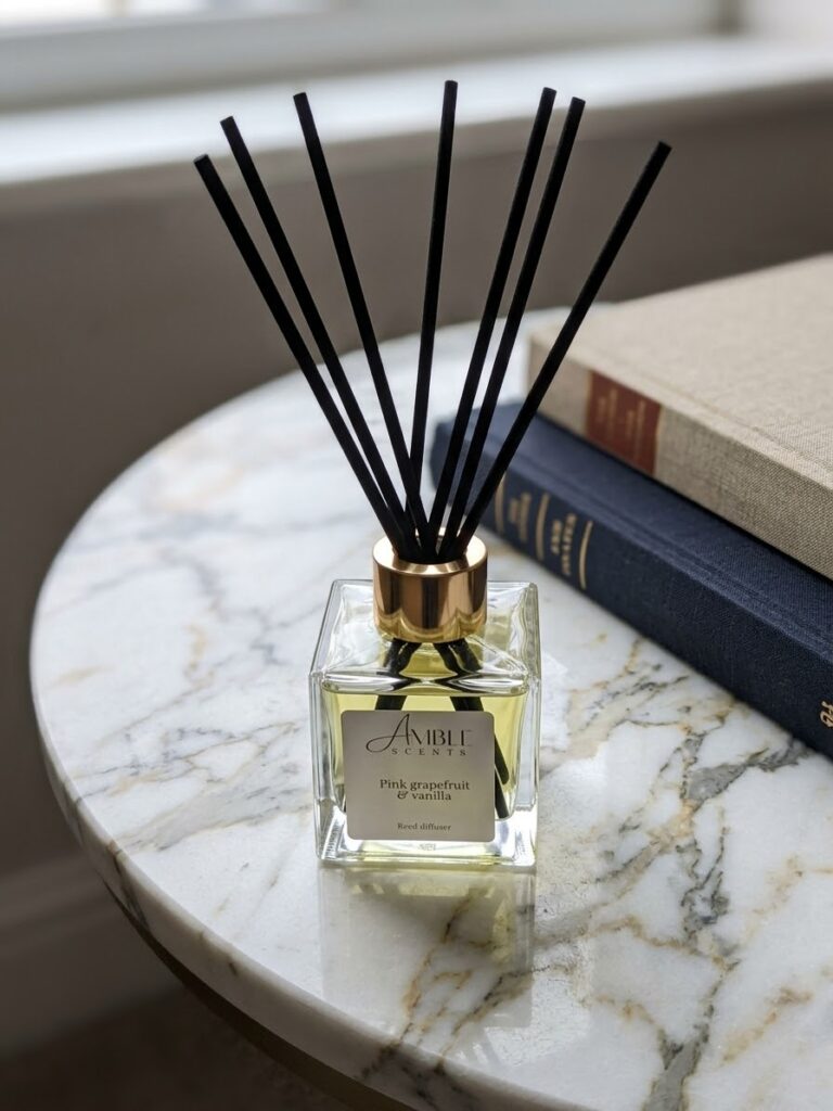 pink grapefruit and vanilla reed diffuser