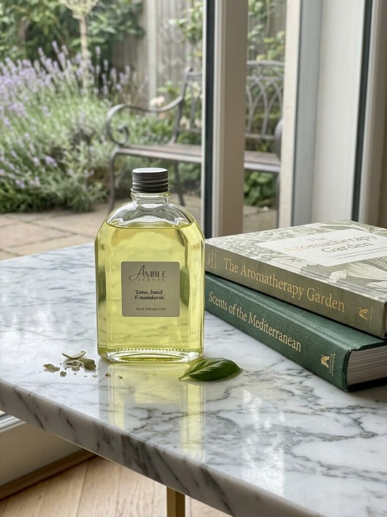Lime, basil and mandarin reed diffuser refill